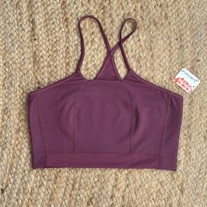 FP Movement Bra - High Neck Sports Bra - Free People Movement Sports Bra - Clove